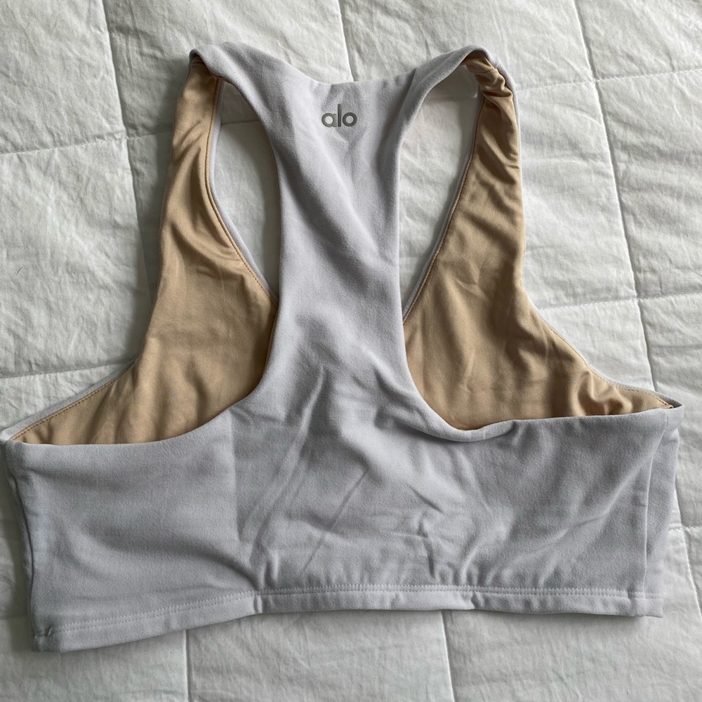 Alo Yoga White Sports Bra